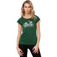 FellHerz Damen Raglan T-Shirt Fahrrad-Mädchen aus 100% Biobaumwolle