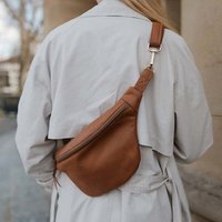 BOWLEANIES TASCHEN Große XXL Gürteltasche aus Lederfaserstoff