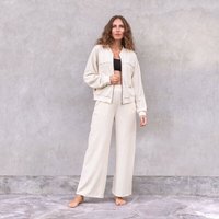 Jaya DAPHNE WAFFLE - Jeans-Loungewear! Weite Hose im Marlene Stil