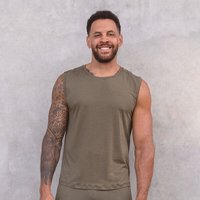Jaya TOMMY - Herren - Atmungsaktives Tank Top aus softer, elastischer Tencel-Biobaumwoll-Mix, Yoga, Workout and andere Bewegungskünste