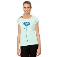 FellHerz Damen T-Shirt Swimming Pool moonlight jade mint aus 100% Biobaumwolle