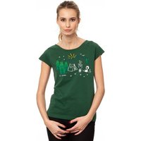 FellHerz Damen Raglan T-Shirt Camping Girl aus 100% Biobaumwolle