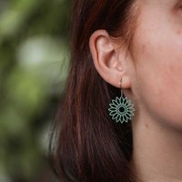 feinformart Ohrringe / Ohrhänger aus Holz - Flower