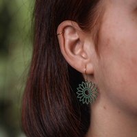 feinformart Ohrringe / Ohrhänger aus Holz - Flower