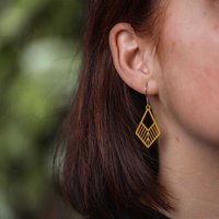 feinformart Ohrringe / Ohrhänger aus Holz - Tribe