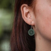 feinformart Ohrringe / Ohrhänger aus Holz - Sunwheel