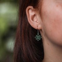 feinformart Ohrringe / Ohrhänger aus Holz - Flower mini