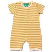 Little Green Radicals Baby Sommerstrampler mit gelben Streifen – Fairtrade & GOTS-zertifiziert
