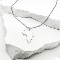 MOANINA Kette Afrika Kontinent - 925 Silber/18k Gold Vermeil - 3 Längen