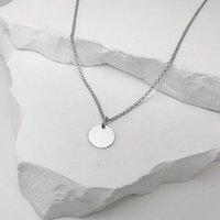 MOANINA Kette Minimal Coin Chiara - 925 Silber/18k Gold Vermeil - 3 Längen