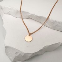 MOANINA Kette Minimal Coin Chiara - 925 Silber/18k Gold Vermeil - 3 Längen