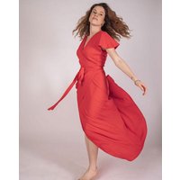 Aatise Langes Abendkleid im Wickeleffekt Zermonie 100% EcoVero