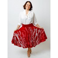 Peaces.bio - handbedruckte Biomode Tellerrock Federkleid