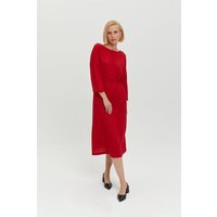 AYANI Lusin Midikleid aus Leinen & ECOVERO | Zeitloses Midi mit Knopfleiste & Taschen