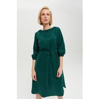 AYANI Celine Kleid aus TENCEL | Elegantes Midikleid mit Ausschnitt-Detail & Gürtel