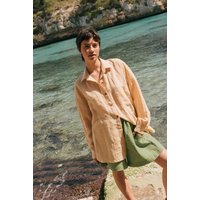 AmourLinen Molly Leinenhemd mit übergroßem Kragen