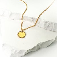 MOANINA Kette Coin Felicia - 925 Silber/18k Gold Vermeil - 3 Längen