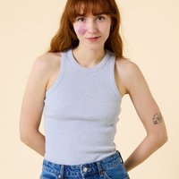 popeia Tank Top aus festem Bio-Baumwoll Stoff (gerippt)