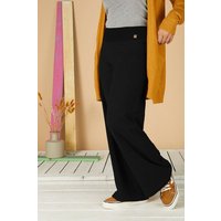 La Gitana Lässige Hose „Enja“ aus Bio French Terry, Passform: bequem in weitem Marlene Stil