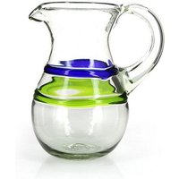 GLOBO Fair Trade Krug JARRA aus Recyclingglas, mundgeblasen, verschiedene Designs