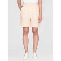 KnowledgeCotton Apparel Weite High-Waist Shorts STRIPED POSEY aus Bio-Leinen