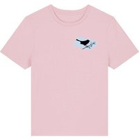 Spangeltangel Damenshirt "Vogel", T-Shirt, gedrucktes Vogelmotiv, für Frauen, Biobaumwolle