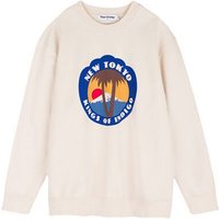 Kings Of Indigo Herren Sweatshirt NEIL aus Biobaumwolle mit FUJI Print Ecru