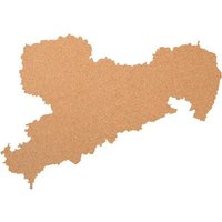 Kork-Deko Sachsen als Pinnwand aus Kork XXL ca. 80x50 cm | Umriss Sachsen