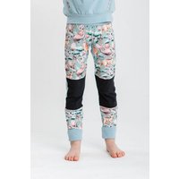 Babbily Verstellbare Kinderleggings mit verstärkten Knien - mitwachsend. Bio-Baumwolle