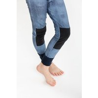 Babbily Robuste Kinderleggings mit verstärkten Knien - mitwachsend. Jeans Optik