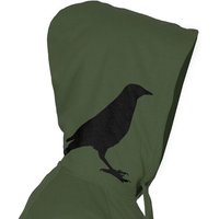 HANDGEDRUCKT "Rabenflüsterer" Männer Hoody Neutral