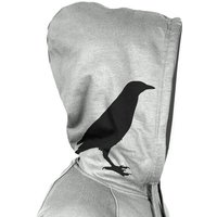 HANDGEDRUCKT "Rabenflüsterer" Männer Zip Hoody Neutral