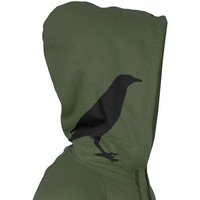 HANDGEDRUCKT "Rabenflüsterer" Männer Zip Hoody Neutral