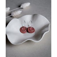 lille mus Creolen 'Ring' mit Porzellan-Anhänger Porzellanschmuck