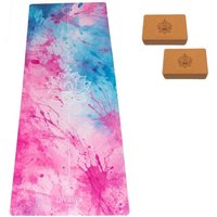 Divasya Yoga Starter-Set: Yogamatte mit Schutzhülle & 2 Blöcken