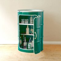 Lockengelöt Hausbar aus einem Hamburger Ölfass Lockengelöt Hausbar aus einem Hamburger Ölfass