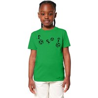 FellHerz Kinder T-Shirt Fußball-Mädchen fresh green grün aus 100% Biobaumwolle
