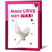 OxfamUnverpackt Spenden-Geschenk "Friedenstaube" (Grußkarte zum Liebe zeigen mit Magnet)