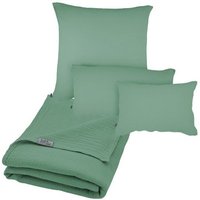 Hutch&Putch Musselin-Sommerbundle für warme Nächte (Sommerdecke 220x135 + Kopfkissenbezug nach Wahl) aus 100% Bio-Baumwolle - Handmade in Germany und Europa