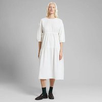 DEDICATED Kleid Fejan Seersucker- Off White