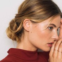 fejn jewelry shiny mini hoop | solid gold