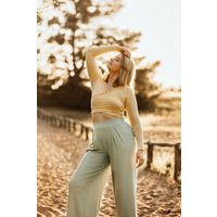 Vivien Joy High Waist Hose mit Falten - Farrah Comfy Pants