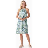 ORGANICATION Neckholder-Kleid aus LENZING ECOVERO mit Blattmuster