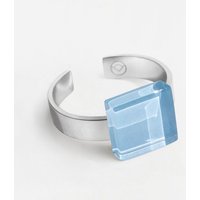 ALEXASCHA Geometrischer Ring aus Glas, mini | PUREFORM