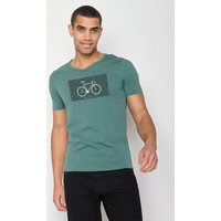 GREENBOMB Bike Cube Peak - Lässiges T-Shirt aus Bio-Baumwolle / hochwertiger Print / GOTS / Fair & Vegan