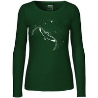HANDGEDRUCKT "Sternstunde" Frauen Longsleeve Neutral