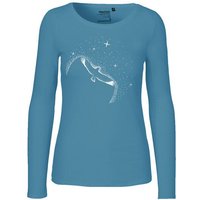HANDGEDRUCKT "Sternstunde" Frauen Longsleeve Neutral