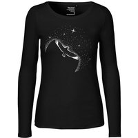 HANDGEDRUCKT "Sternstunde" Frauen Longsleeve Neutral