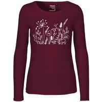HANDGEDRUCKT "Wilde Wiese" Frauen Longsleeve Neutral