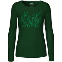 HANDGEDRUCKT "Wilde Wiese" Frauen Longsleeve Neutral